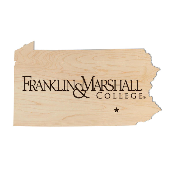 Franklin & Marshall Logo on State Wall Hanging – Crafted from Cherry and  Maple Wood - Franklin and Marshall College