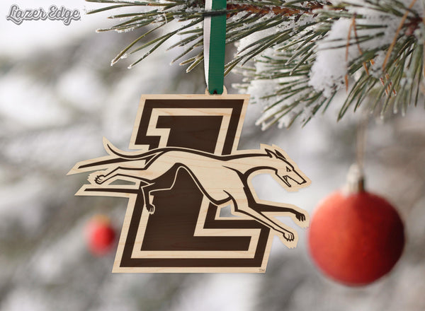 Loyola-Maryland Greyhounds Ornament – Crafted from Cherry or Maple Wood – Loyola Greyhounds