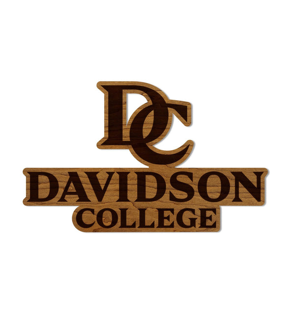 Davidson College Logo Wall Hanging - Crafted from Cherry or Maple Wood - Davidson Wildcats