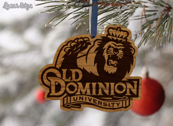 Old Dominion University Ornament Monarch Ornament – Crafted from Cherry and Maple Wood – Old Dominion Monarchs