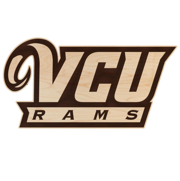 Virginia Commonwealth University Rams Wall Hanging - Crafted from Cherry and Maple Wood -VCU Rams