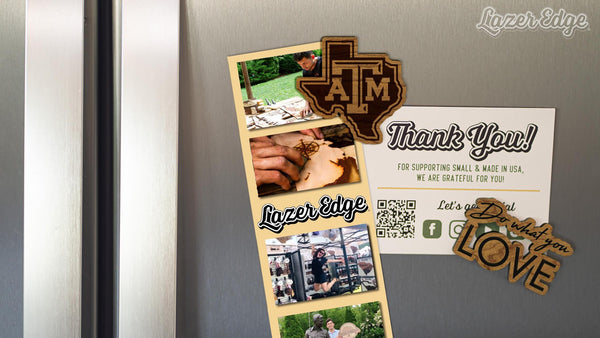 Texas A&M University TAM on State Magnet - Crafted from Cherry or Maple Wood - TAMU Aggies