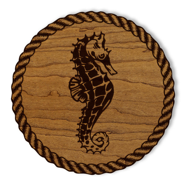 Seahorse Coaster – Crafted from Cherry or Maple Wood