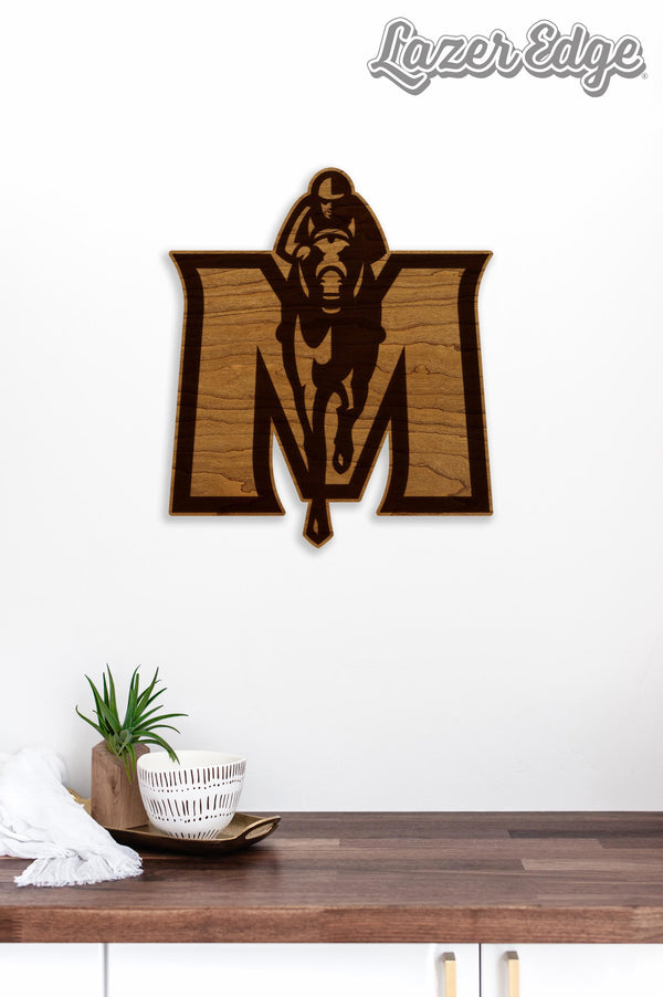 Murray State University Logo Cutout Wall Hanging - Crafted from Cherry or Maple Wood - Murray State Racers