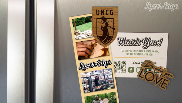 University of North Carolina Greensboro Academic Logo Magnet - Crafted from Cherry or Maple Wood - UNC Greensboro Spartans