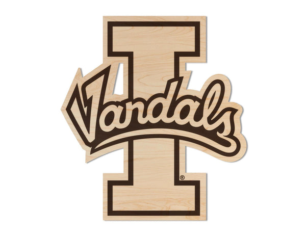 University of Idaho Vandals Wall Hanging - Crafted from Cherry and Maple Wood - University of Idaho Vandals