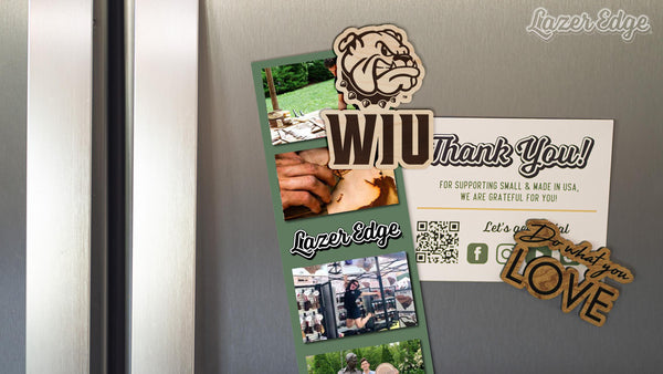 Western Illinois Bulldogs Magnet - Crafted from Cherry or Maple Wood - Western Illinois Leathernecks