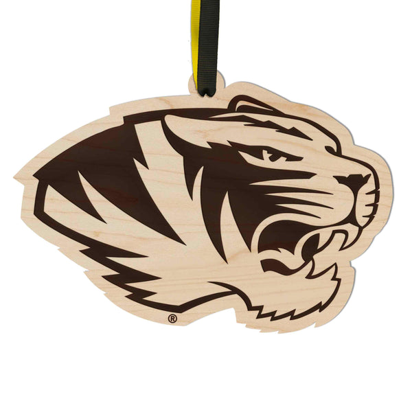 University of Missouri Tigers Ornament – Crafted from Cherry and Maple Wood – Mizzou Tigers