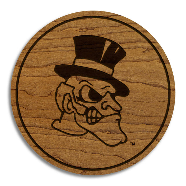 Wake Forest University Demon Deacon Coasters – Crafted from Cherry Wood – Wake Forest Demon Deacons