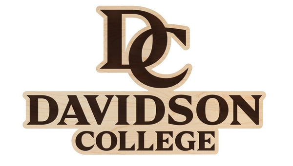Davidson College Logo Wall Hanging - Crafted from Cherry or Maple Wood - Davidson Wildcats