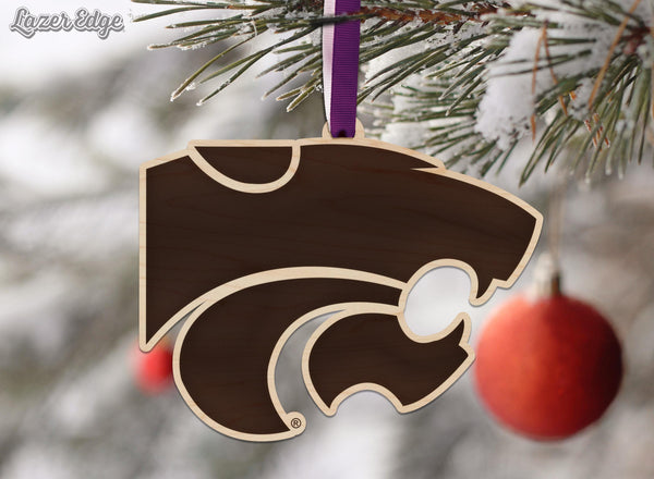 Kansas State University Wildcats Ornament – Crafted from Cherry and Maple Wood – Kansas State Wildcats