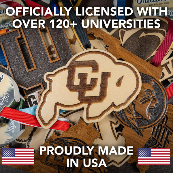 University of South Florida Bulls Ornament – Crafted from Cherry and Maple Wood – USF Bulls