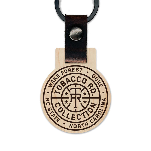 Tobacco Road Wooden Keychain – Crafted from Cherry or Maple Wood
