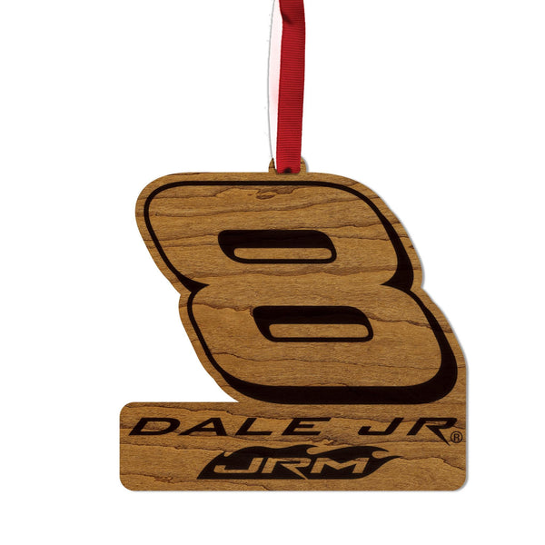 Dale Earnhardt Jr. #8 Wooden Ornament  | Crafted from Cherry and Maple Wood | Made in USA | Officially Licensed by JR Motorsports
