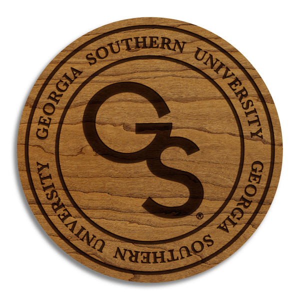 Georgia Southern GS Coaster – Crafted from Cherry or Maple Wood – Georgia Southern Eagles