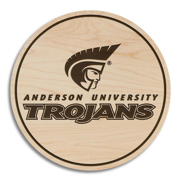 Anderson University Trojans Coasters – Crafted from Cherry Wood – Anderson Trojans