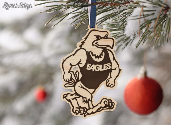 Georgia Southern University Strutting Eagle Ornament – Crafted from Cherry Wood and Maple – Georgia Southern Eagles