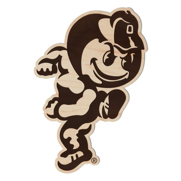 Ohio State University Brutus Magnet - Crafted from Cherry or Maple Wood - Ohio State Buckeyes