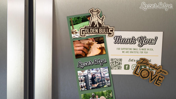 Johnson C. Smith University Golden Bulls Magnet - Crafted from Cherry or Maple Wood - JCSU Golden Bulls