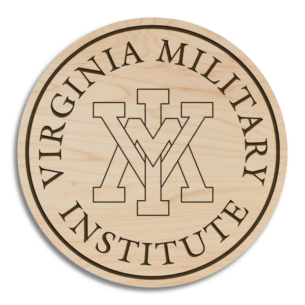 Virginia Military Institute VMI Wordmark Coaster – Crafted from Cherry or Maple Wood – VMI Keydets