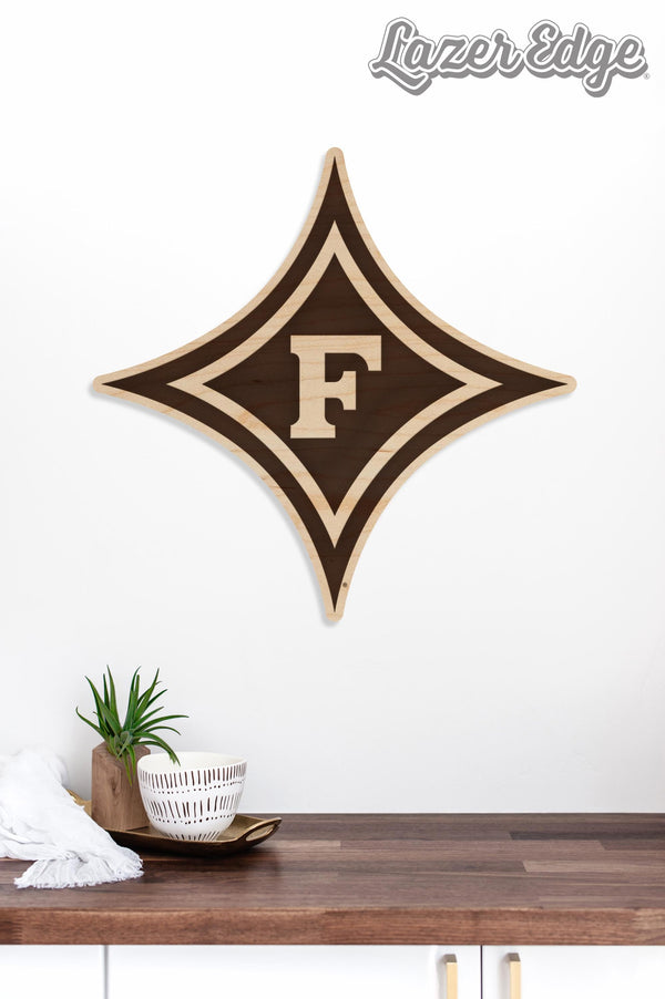 Furman University Diamond Wall Hanging – Crafted from Cherry Wood or Maple Wood - Furman Paladins