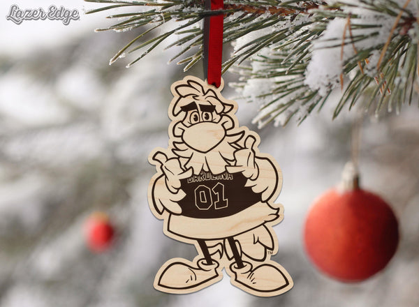 University of South Carolina Cocky Ornament – Crafted from Cherry and Maple Wood – USC Gamecocks