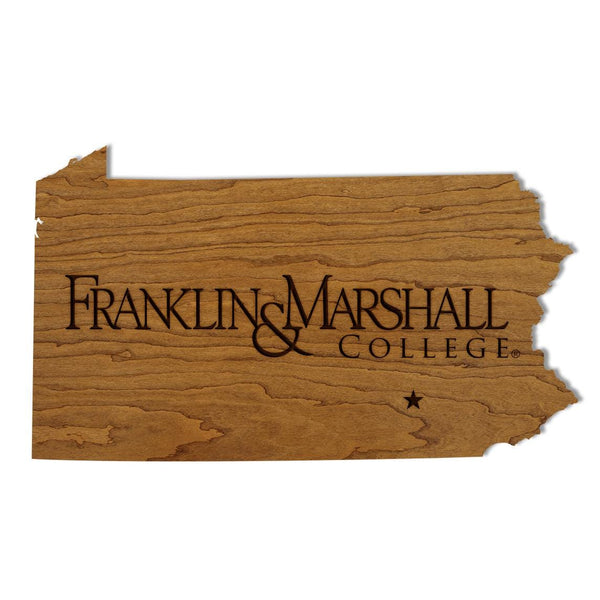 Franklin & Marshall Logo on State Wall Hanging – Crafted from Cherry and  Maple Wood - Franklin and Marshall College