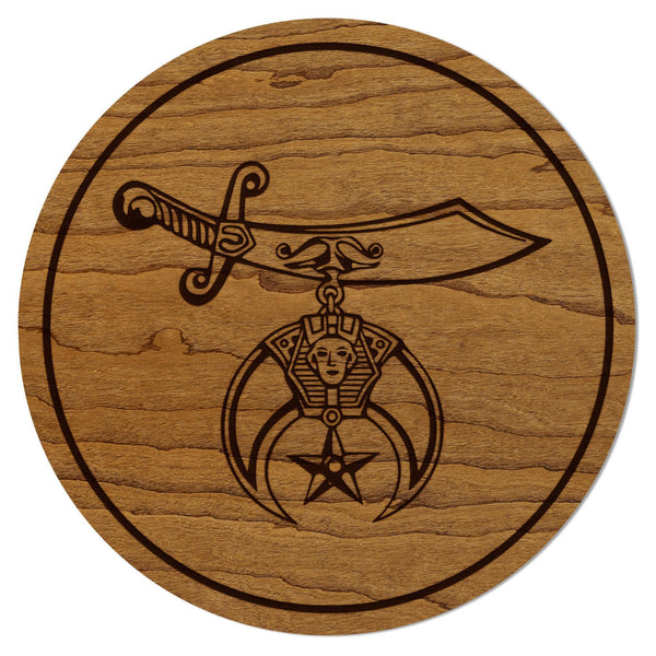 Shriners Coaster – Crafted from Cherry or Maple Wood