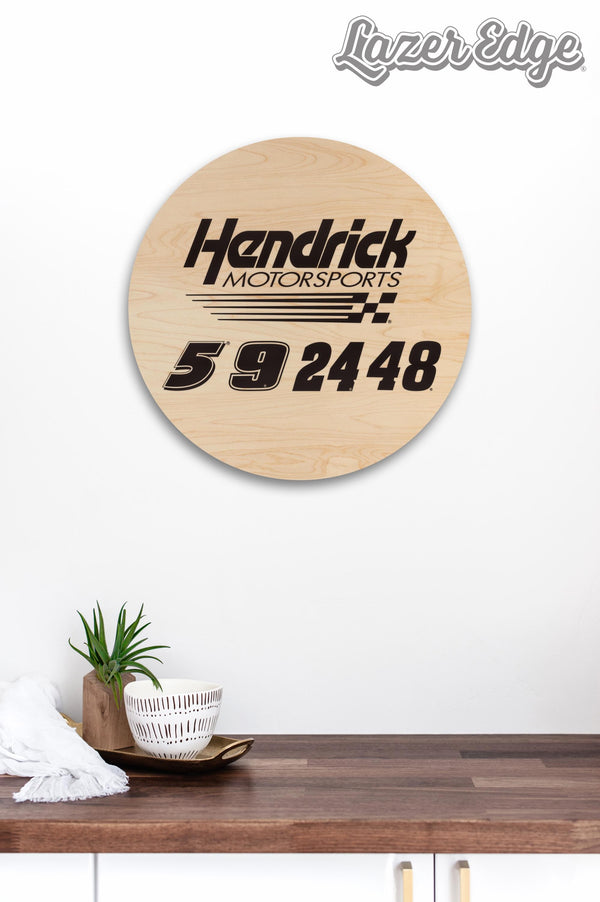 Hendrick Motorsports Wall Hanging  | Crafted from Cherry and Maple Wood | Made in USA | Officially Licensed by Hendrick Motorsports