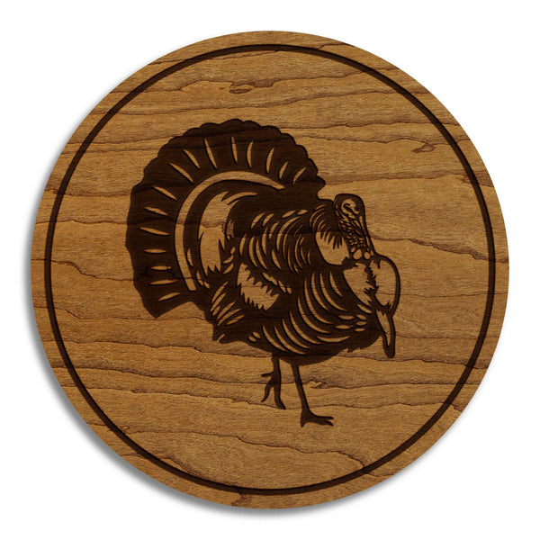 Turkey Hunting Coaster – Crafted from Cherry or Maple Wood