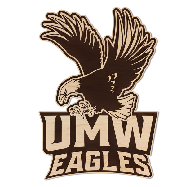 University of Mary Washington Eagles Wall Hanging - Crafted from Cherry and Maple Wood