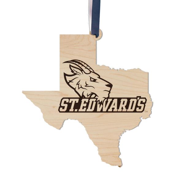 St. Edward's University Ornament – Crafted from Cherry Wood – St. Edward's Hilltoppers