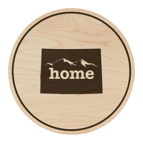 Colorado Home State Map Coaster - Crafted from Cherry or Maple Wood