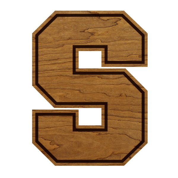 Syracuse University S Wall Hanging – Crafted from Cherry and  Maple Wood - Syracuse Orangemen