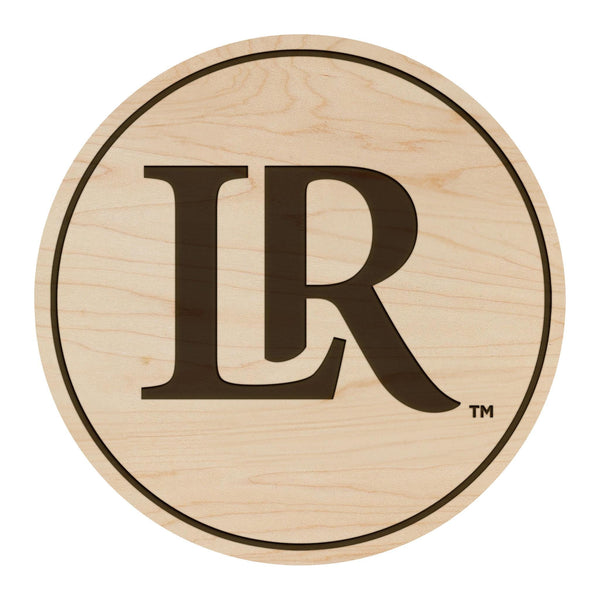 Lenoir-Rhyne University LR Coaster - Crafted from Cherry or Maple Wood - Lenoir-Rhyne Bears