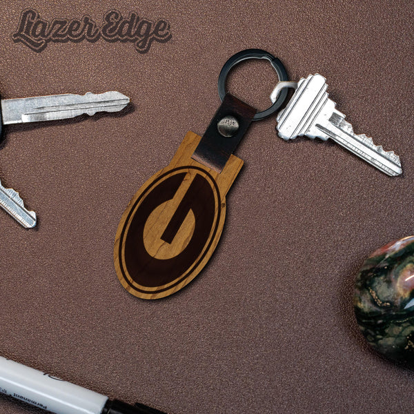 Georgia Athletic G Wooden Keychain – Crafted from Cherry or Maple Wood