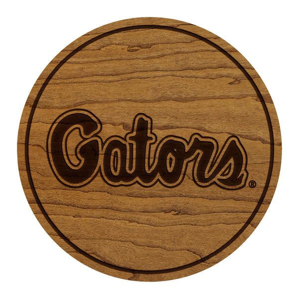 University of Florida Gators Coaster – Crafted from Cherry or Maple Wood – Florida Gators