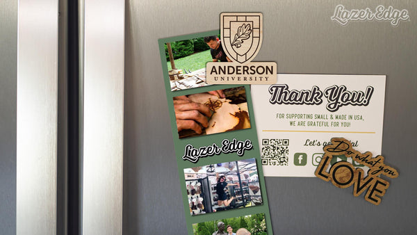 Anderson University Institution Mark Magnet - Crafted from Cherry or Maple Wood - Anderson Trojans