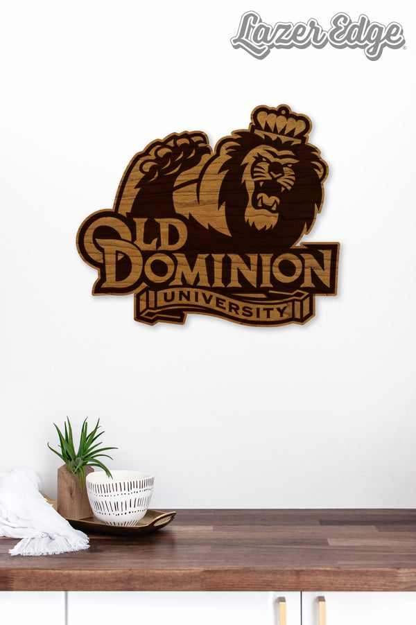 Old Dominion University Monarch Logo Wall Hanging - Crafted from Cherry or Maple Wood - ODU Monarchs