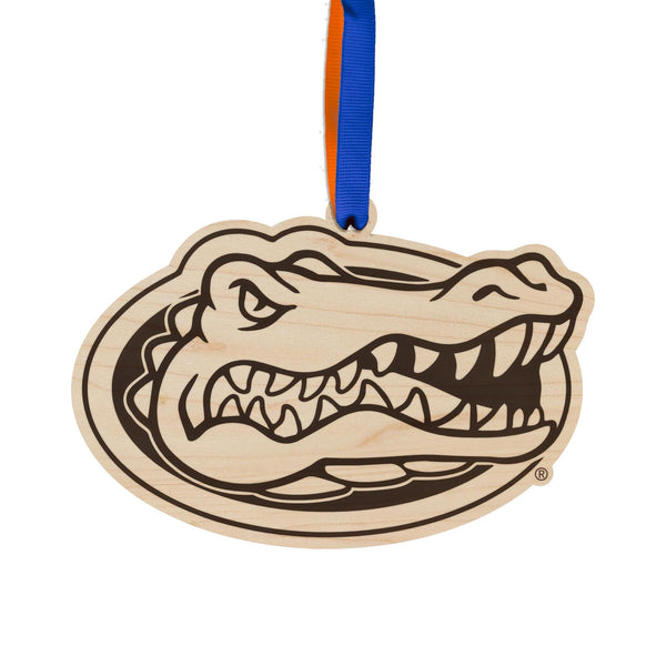 University of Florida Gators Ornament – Crafted from Cherry and Maple Wood – Florida Gators