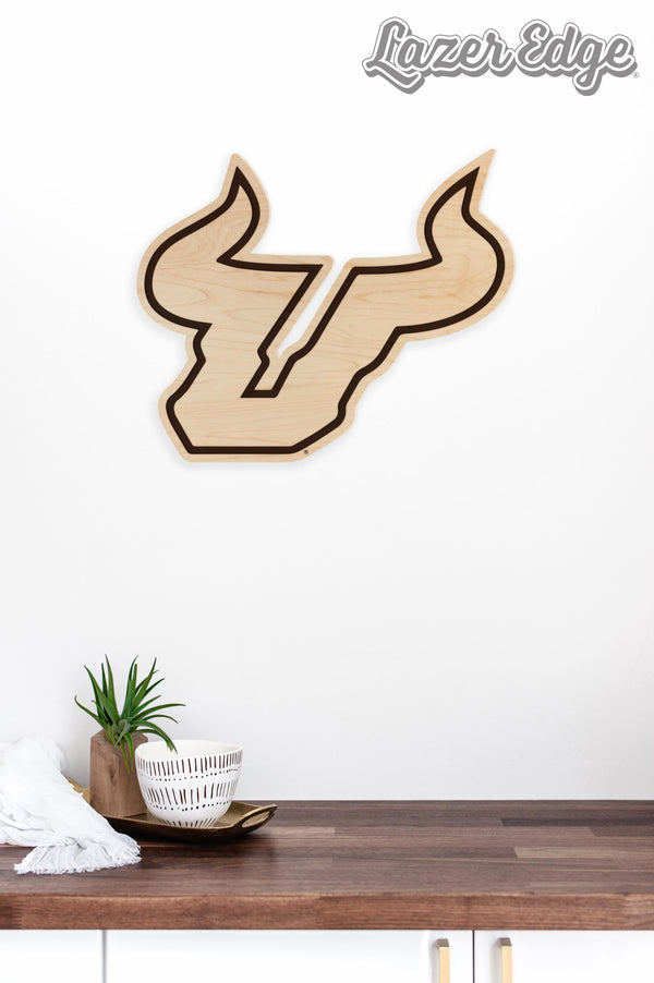 University of South Florida Bulls Wall Hanging – Crafted from Cherry and  Maple Wood - University of South Florida Bulls
