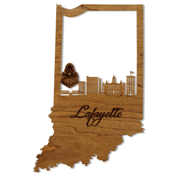 Purdue University Skyline Wall Hanging – Crafted from Cherry and  Maple Wood - Purdue Boilermakers