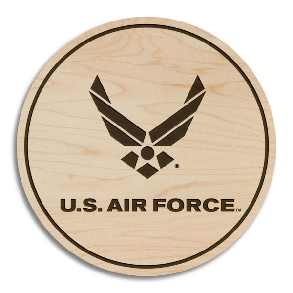 United States Air Force Coaster - Crafted from Cherry or Maple Wood
