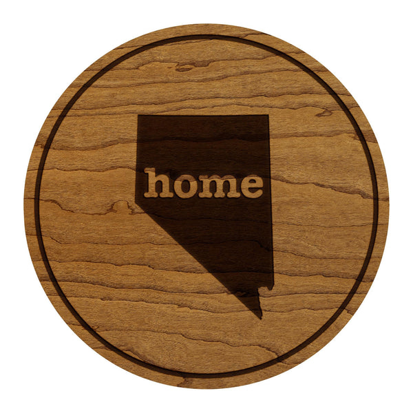 Nevada Home State Map Coaster - Crafted from Cherry or Maple Wood