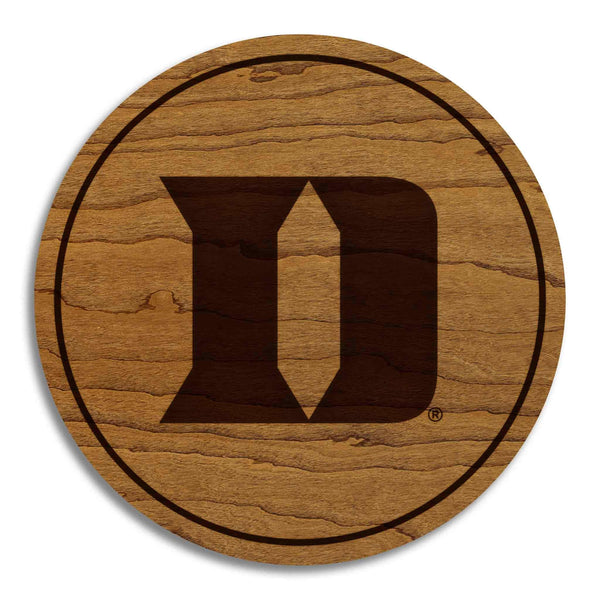 Duke Blue Devils Iron D Coaster– Crafted from Cherry or Maple Wood – Duke University