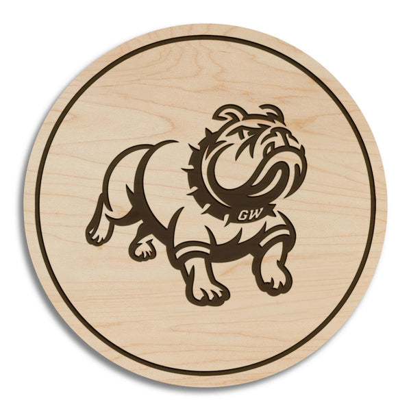 Gardner Webb University Bulldog Coaster – Crafted from Cherry or Maple Wood – Gardner Webb Bulldogs