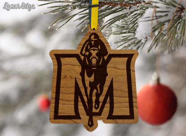 Murray State University Racers Ornament – Crafted from Cherry and Maple Wood – Murray State Racers