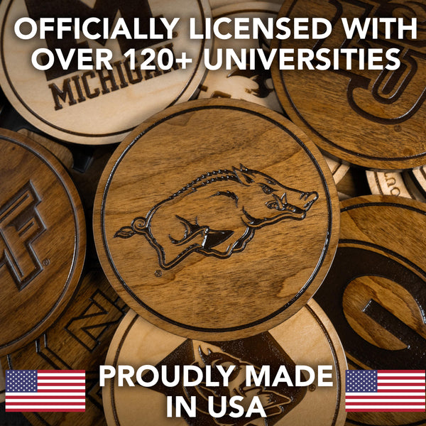 University of Tennessee VOLS Coaster – Crafted from Cherry or Maple Wood – Tennessee Volunteers