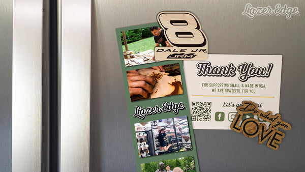 Dale Earnhardt Jr. #8 Wooden Magnet | Crafted from Cherry and Maple Wood | Made in USA | Officially Licensed by JR Motorsport