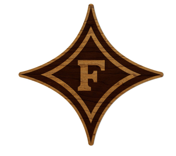 Furman University Diamond Wall Hanging – Crafted from Cherry Wood or Maple Wood - Furman Paladins